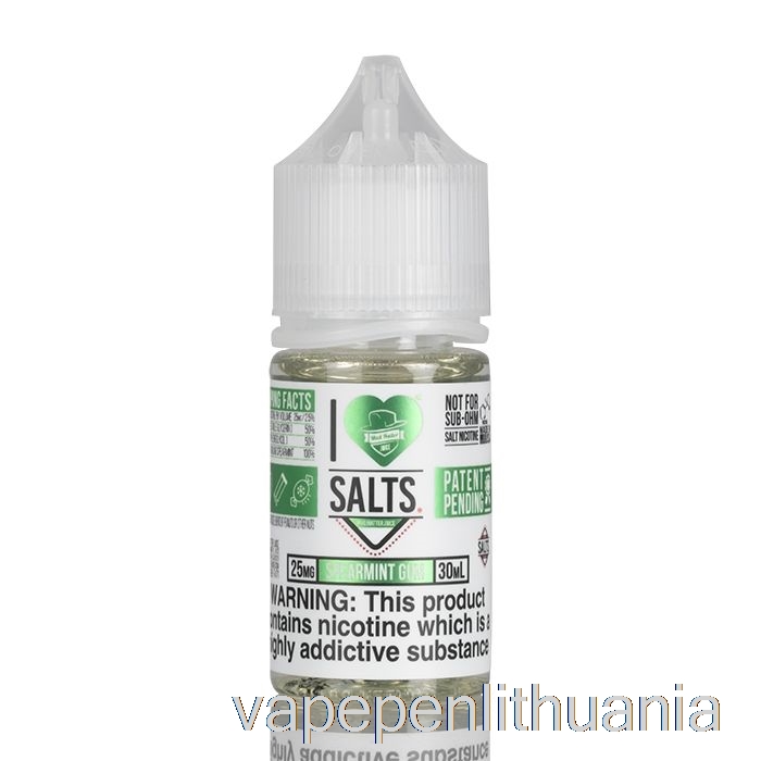 šaltmėčių Guma - Aš Myliu Druskas - 30 Ml 25 Mg Vape Skysčio